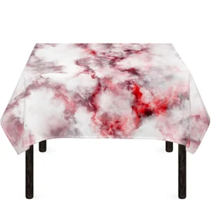 White Ruby Marble Print Tablecloth Kitchen Decor Home Decor