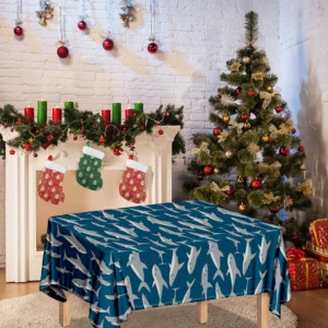 White Shark Pattern Print Tablecloth Kitchen Decor Home Decor