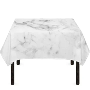 White Smoke Marble Print Tablecloth Kitchen Decor Home Decor