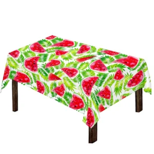 White Summer Watermelon Pattern Print Tablecloth Kitchen Decor Home Decor