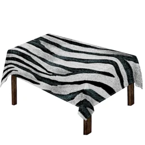 White Tiger Stripe Pattern Print Tablecloth Kitchen Decor Home Decor