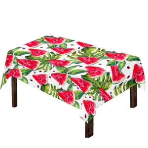 White Tropical Watermelon Pattern Print Tablecloth Kitchen Decor Home Decor
