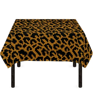 Wild Leopard Knitted Pattern Print Tablecloth Kitchen Decor Home Decor