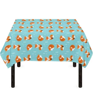 Winter Fox Pattern Print Tablecloth Kitchen Decor Home Decor