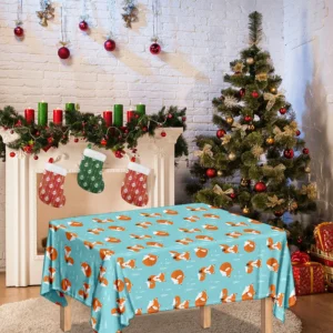 Winter Fox Pattern Print Tablecloth Kitchen Decor Home Decor