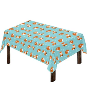 Winter Fox Pattern Print Tablecloth Kitchen Decor Home Decor