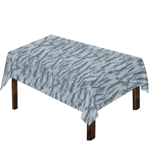 Winter Tiger Stripe Camo Pattern Print Tablecloth Kitchen Decor Home Decor