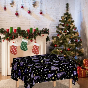 Wizard Hat Pattern Print Tablecloth Kitchen Decor Home Decor