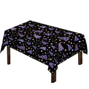 Wizard Hat Pattern Print Tablecloth Kitchen Decor Home Decor