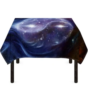 Woman Space Yin Yang Painting Print Tablecloth Kitchen Decor Home Decor