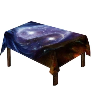Woman Space Yin Yang Painting Print Tablecloth Kitchen Decor Home Decor