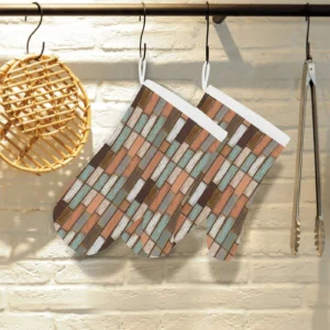 Wood Printed Pattern Print Design 02 Heat Resistant Oven Mitts & Pot Holders Set