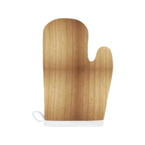 Wood Printed Pattern Print Design 05 Heat Resistant Oven Mitts & Pot Holders Set