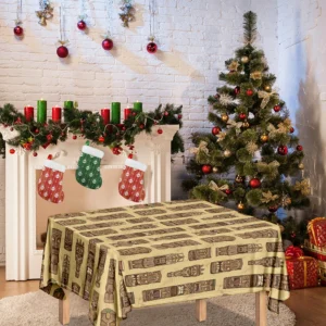 Wooden Tiki Pattern Print Tablecloth Kitchen Decor Home Decor