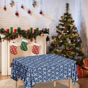 X Cross Denim Jeans Pattern Print Tablecloth Kitchen Decor Home Decor
