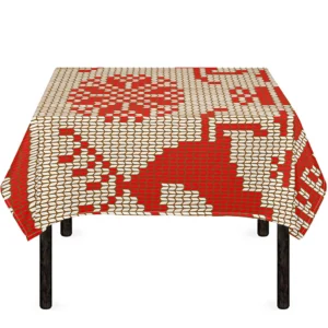 Xmas Deer Knitted Print Tablecloth Kitchen Decor Home Decor
