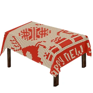 Xmas Deer Knitted Print Tablecloth Kitchen Decor Home Decor