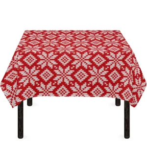 Xmas Nordic Knitted Pattern Print Tablecloth Kitchen Decor Home Decor