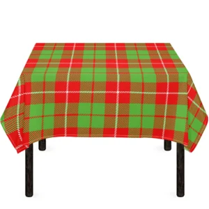Xmas Plaid Pattern Print Tablecloth Kitchen Decor Home Decor