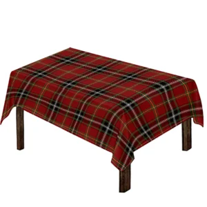 Xmas Scottish Tartan Pattern Print Tablecloth Kitchen Decor Home Decor