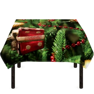 Xmas Tree Print Tablecloth Kitchen Decor Home Decor