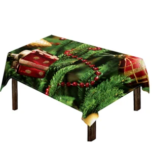 Xmas Tree Print Tablecloth Kitchen Decor Home Decor