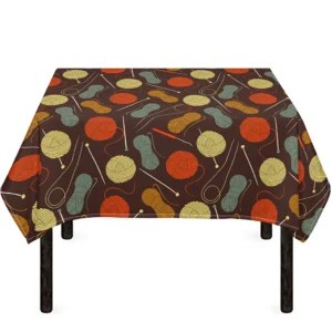 Yarn And Needle Pattern Print Tablecloth Kitchen Decor Home Decor