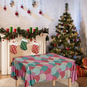 Yarn Balls Pattern Print Tablecloth Kitchen Decor Home Decor
