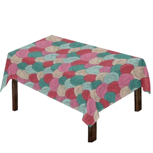 Yarn Balls Pattern Print Tablecloth Kitchen Decor Home Decor