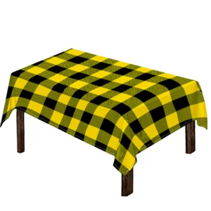Yellow And Black Buffalo Check Print Tablecloth Kitchen Decor Home Decor