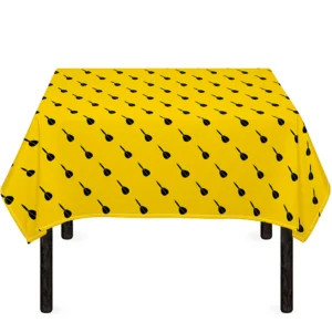 Yellow And Black Dart Pattern Print Tablecloth Kitchen Decor Home Decor