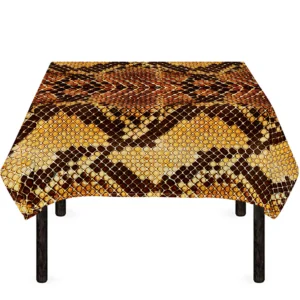 Yellow And Brown Snakeskin Print Tablecloth Kitchen Decor Home Decor