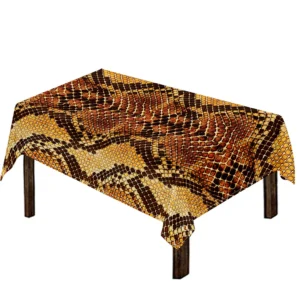 Yellow And Brown Snakeskin Print Tablecloth Kitchen Decor Home Decor