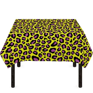 Yellow And Purple Leopard Pattern Print Tablecloth Kitchen Decor Home Decor