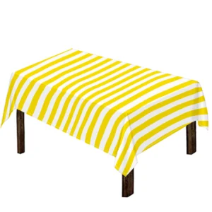 Yellow And White Striped Pattern Print Tablecloth Kitchen Decor Home Decor