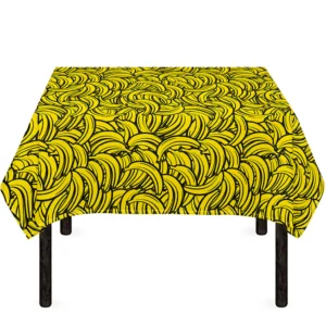 Yellow Banana Pattern Print Tablecloth Kitchen Decor Home Decor