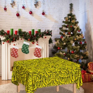 Yellow Banana Pattern Print Tablecloth Kitchen Decor Home Decor