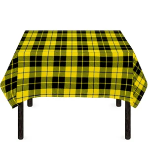 Yellow Black And Blue Tartan Print Tablecloth Kitchen Decor Home Decor