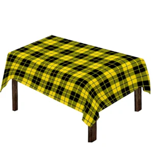 Yellow Black And Blue Tartan Print Tablecloth Kitchen Decor Home Decor