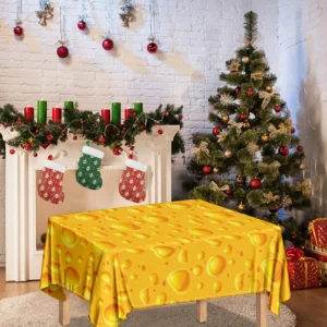 Yellow Cheese Print Tablecloth Kitchen Decor Home Decor