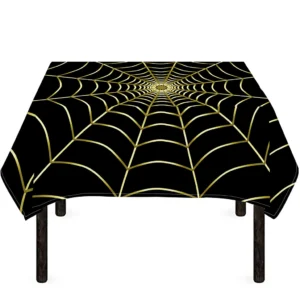 Yellow Cobweb Print Tablecloth Kitchen Decor Home Decor