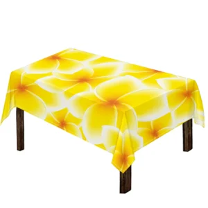 Yellow Frangipani Pattern Print Tablecloth Kitchen Decor Home Decor