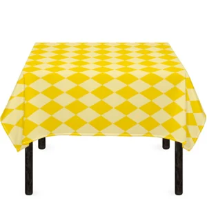 Yellow Harlequin Pattern Print Tablecloth Kitchen Decor Home Decor