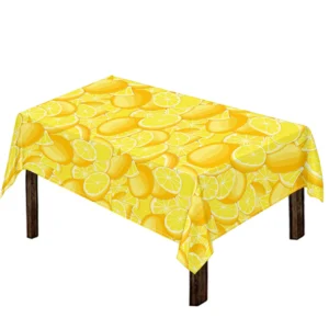 Yellow Lemon Pattern Print Tablecloth Kitchen Decor Home Decor