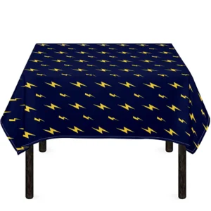 Yellow Lightning Bolts Pattern Print Tablecloth Kitchen Decor Home Decor