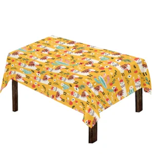 Yellow Llama Pattern Print Tablecloth Kitchen Decor Home Decor