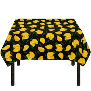Yellow Mango Fruit Pattern Print Tablecloth Kitchen Decor Home Decor