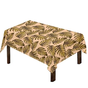 Yellow Monstera Leaves Pattern Print Tablecloth Kitchen Decor Home Decor