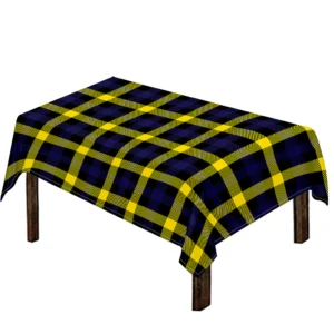 Yellow Navy And Black Plaid Print Tablecloth Kitchen Decor Home Decor