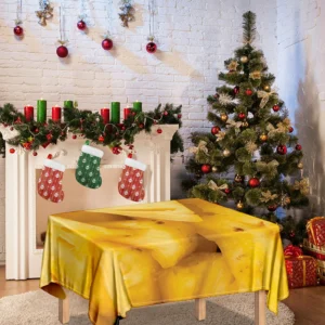 Yellow Pineapple Pieces Print Tablecloth Kitchen Decor Home Decor